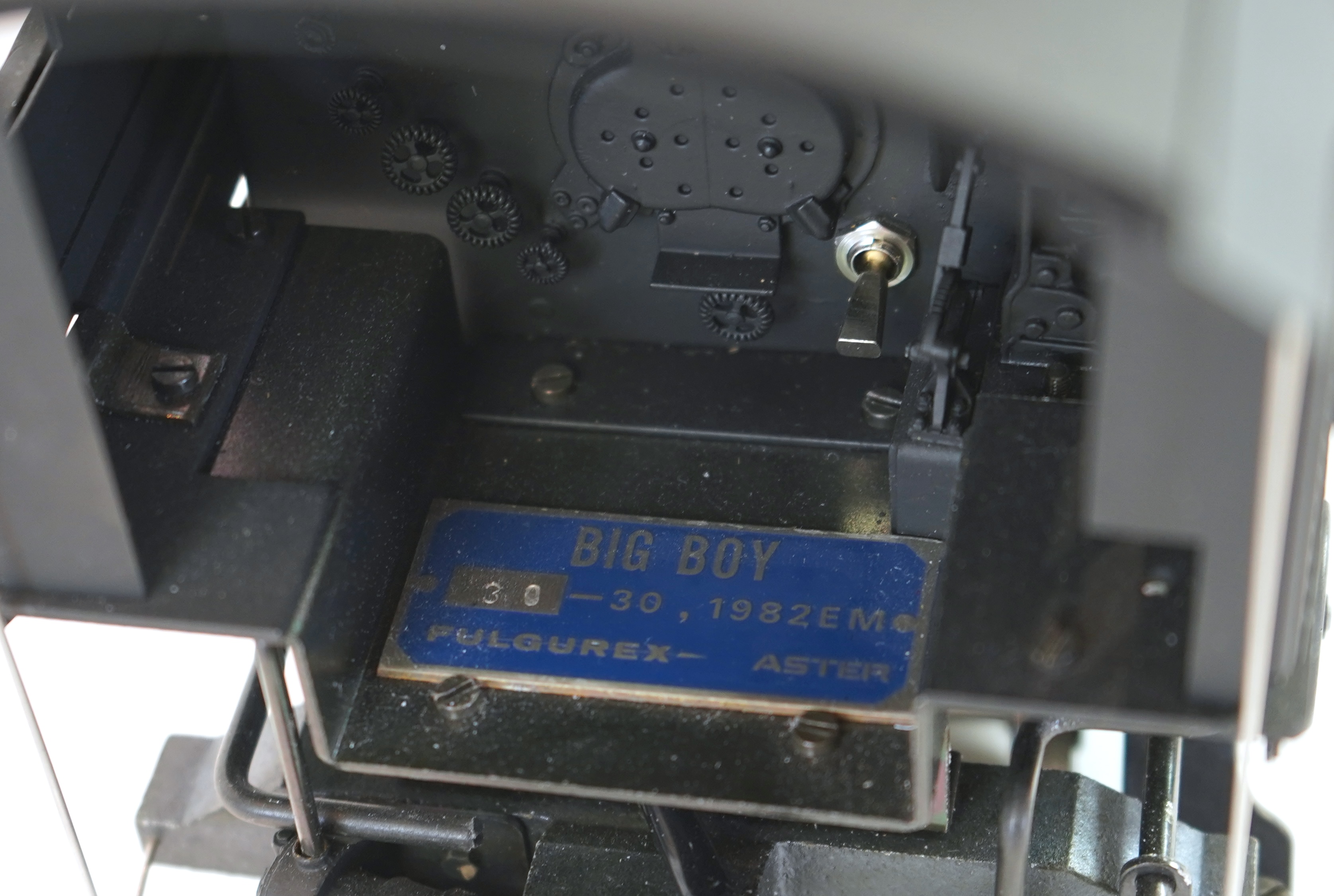 A Gauge One Aster Hobbies Union Pacific Big Boy, 4-8-8-4 tender locomotive, 4002, the electric version, together with plywood flight case bearing the original Aster labels for the live steam version.